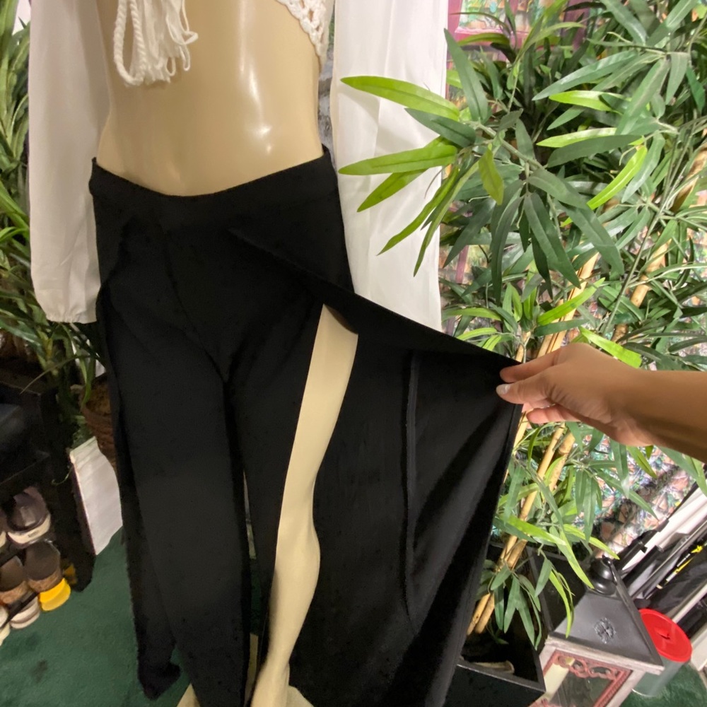 Forever 21 double slit black trousers.
